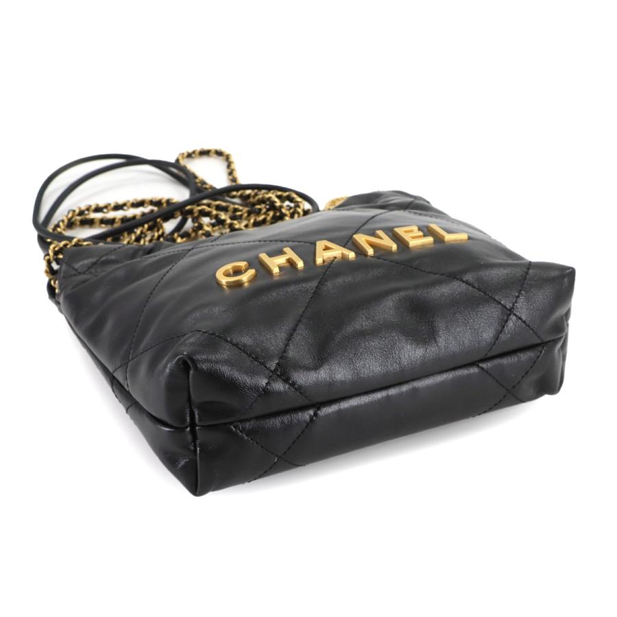 未使用 展示品 シャネル CHANEL 22 ミニ 2way チェーン ハンド ショルダー バッグ レザー ブラック AS3980 VLP 90261663 CHANEL（シャネル） 未使用 展示品 CHANEL 22 ミニ 2way チェーン