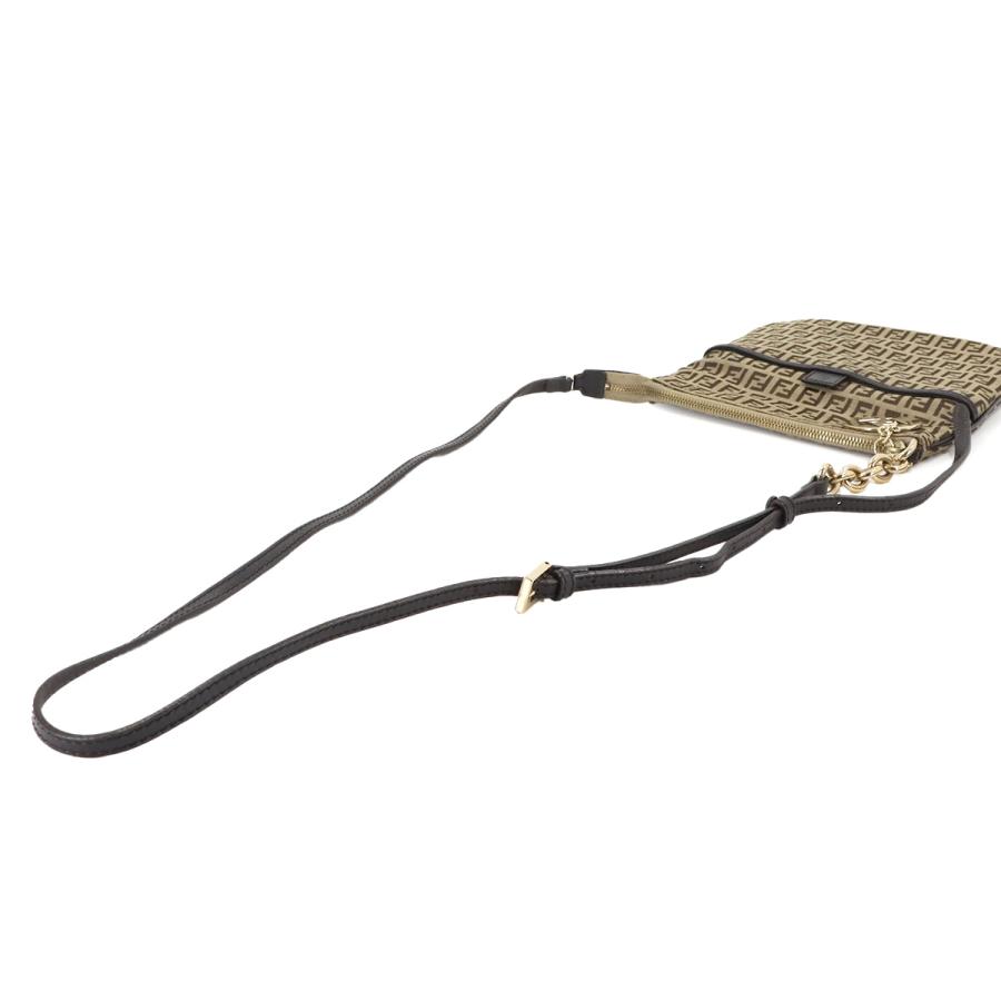 フェンディ FENDI ズッキーノ ショルダー バッグ キャンバス レザー ベージュ ブラウン 8BT150 ゴールド 金具 Zucchino Bag 90308422_4