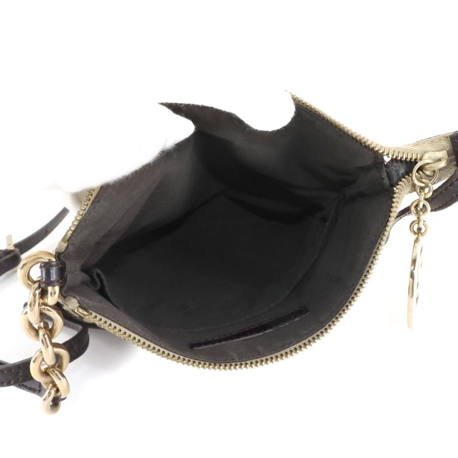 フェンディ FENDI ズッキーノ ショルダー バッグ キャンバス レザー ベージュ ブラウン 8BT150 ゴールド 金具 Zucchino Bag 90308422_5