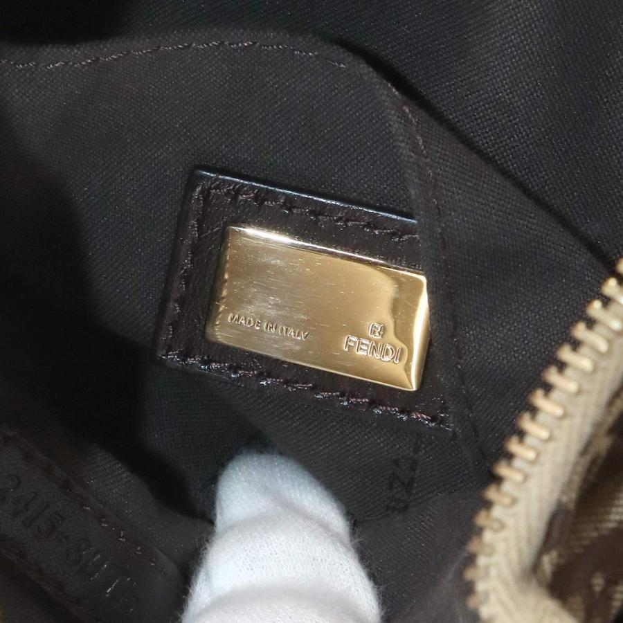 フェンディ FENDI ズッキーノ ショルダー バッグ キャンバス レザー ベージュ ブラウン 8BT150 ゴールド 金具 Zucchino Bag 90308422_6