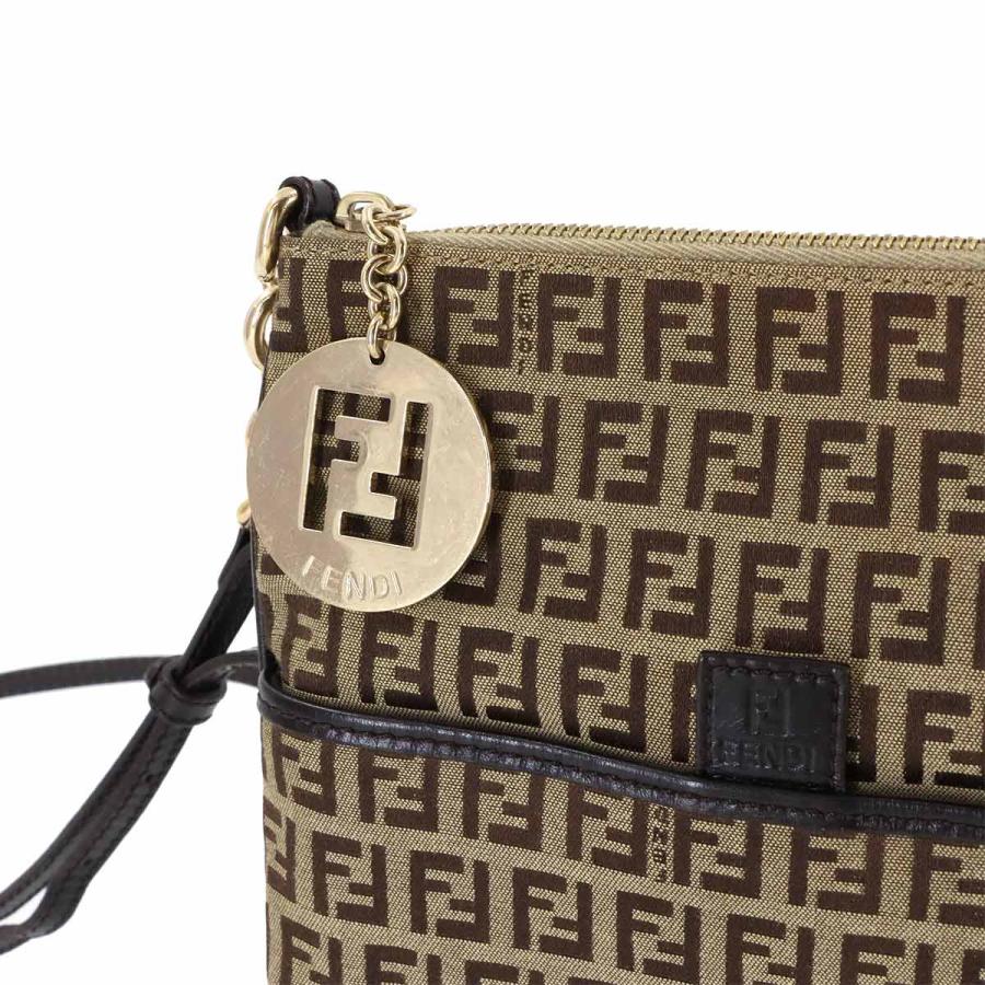 フェンディ FENDI ズッキーノ ショルダー バッグ キャンバス レザー ベージュ ブラウン 8BT150 ゴールド 金具 Zucchino Bag 90308422_8