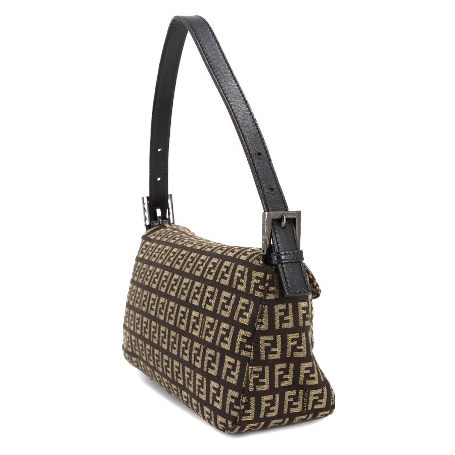 美品 フェンディ FENDI ズッキーノ マンマバケット ショルダー バッグ キャンバス ブラウン ベージュ 8BR003 90308431_2