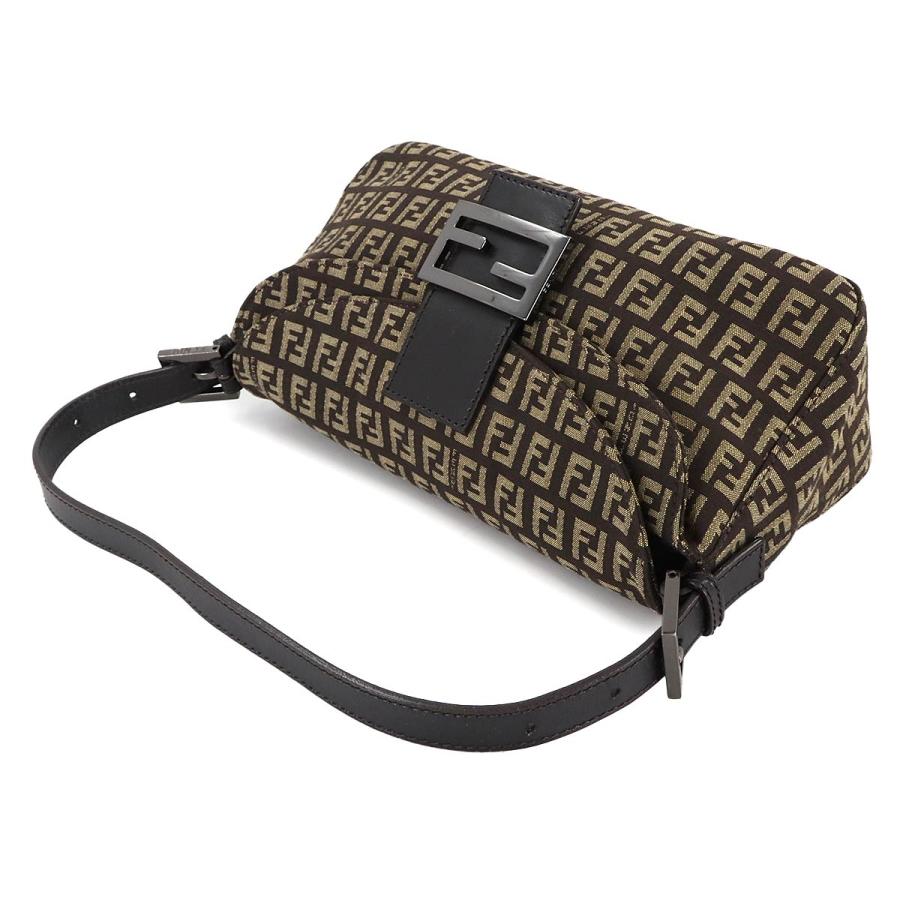 美品 フェンディ FENDI ズッキーノ マンマバケット ショルダー バッグ キャンバス ブラウン ベージュ 8BR003 90308431_4