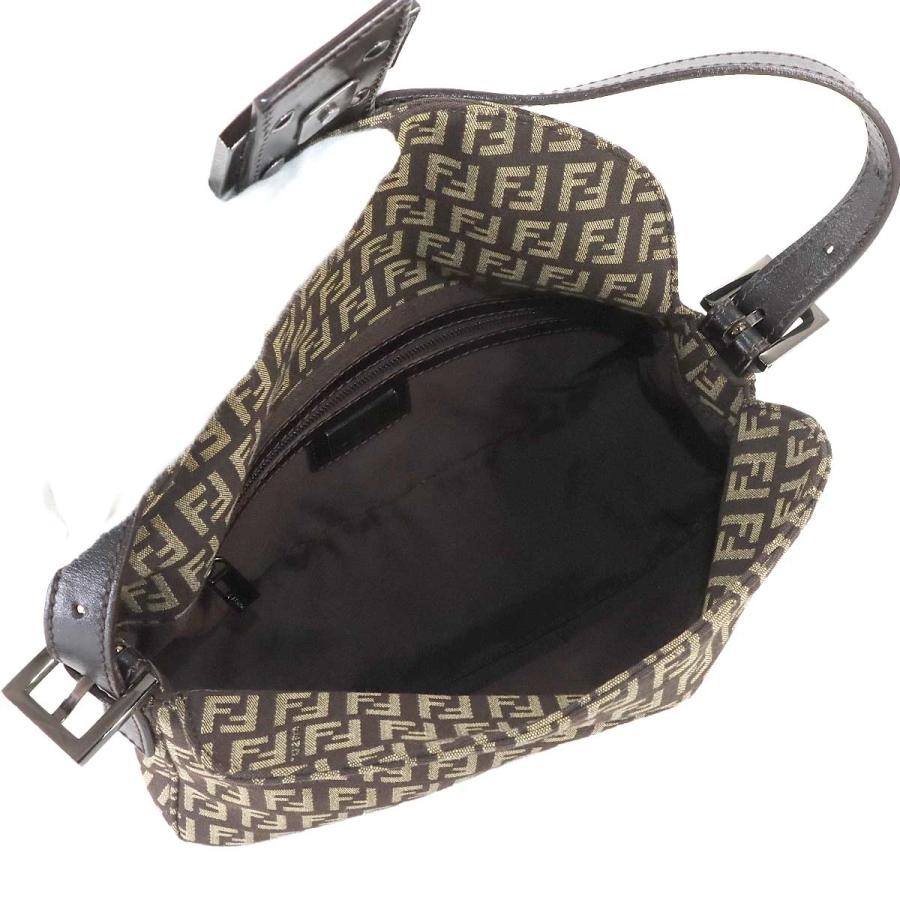 美品 フェンディ FENDI ズッキーノ マンマバケット ショルダー バッグ キャンバス ブラウン ベージュ 8BR003 90308431_5