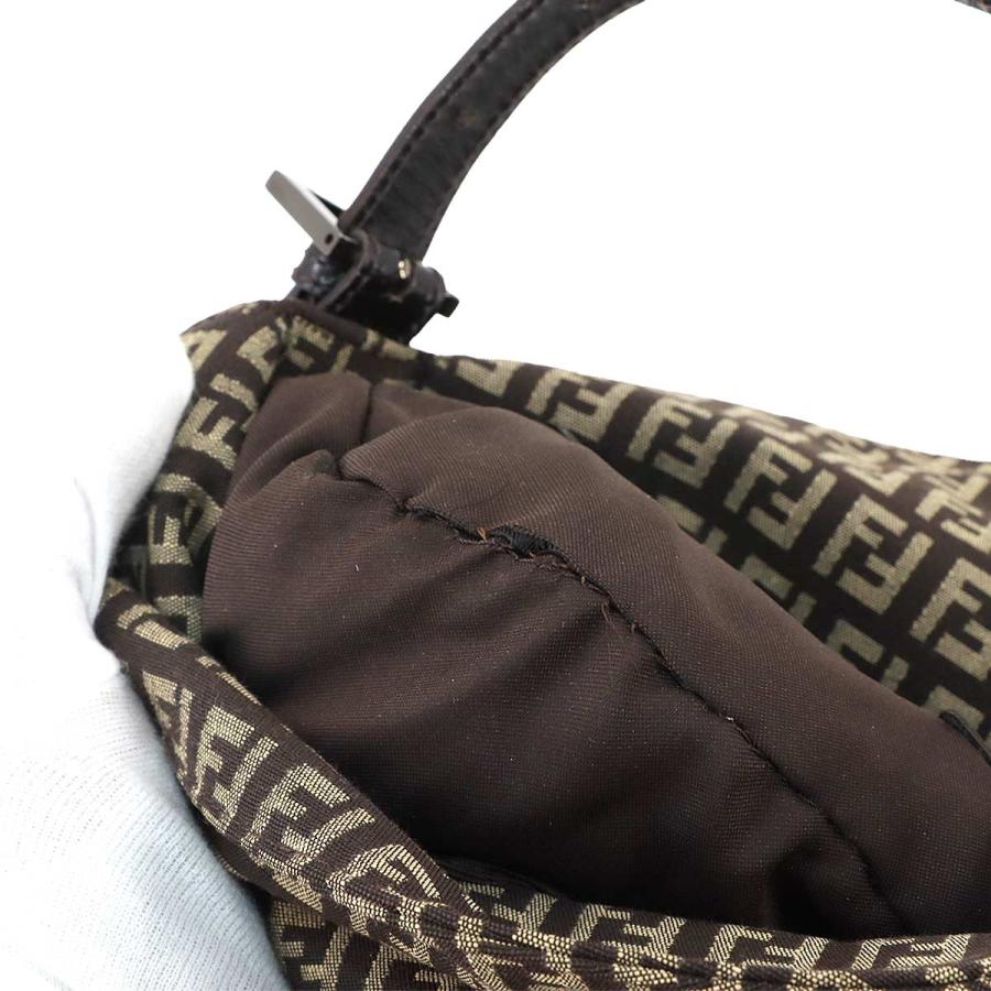 美品 フェンディ FENDI ズッキーノ マンマバケット ショルダー バッグ キャンバス ブラウン ベージュ 8BR003 90308431_7