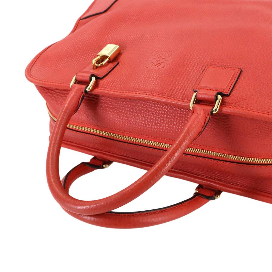 ロエベ LOEWE アマソナ 36 ハンド バッグ レザー レッド 352.45.A22 ゴールド 金具 Amazona 36 90308453の画像