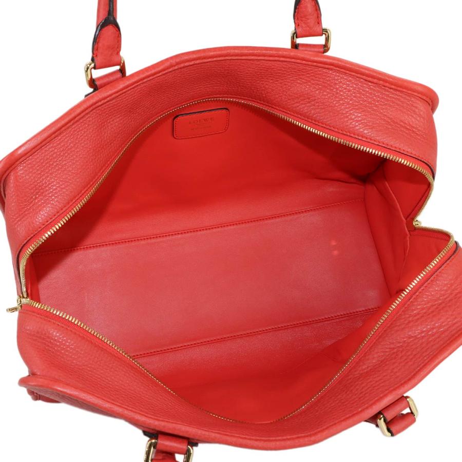 ロエベ LOEWE アマソナ 36 ハンド バッグ レザー レッド 352.45.A22 ゴールド 金具 Amazona 36 90308453の画像