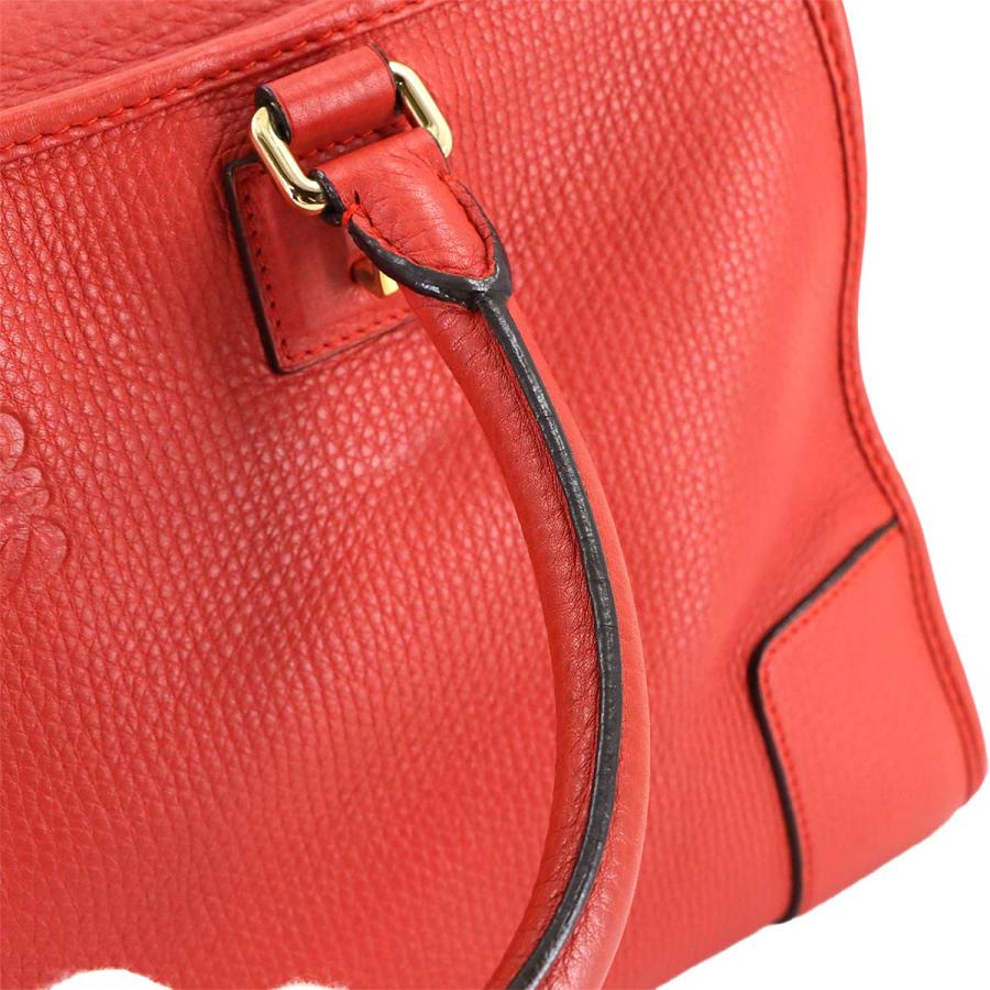 ロエベ LOEWE アマソナ 36 ハンド バッグ レザー レッド 352.45.A22 ゴールド 金具 Amazona 36 90308453の画像