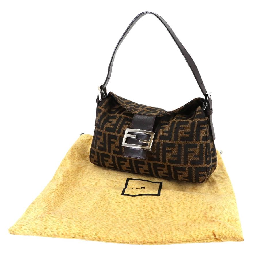 FENDI（フェンディ） 新品同様 ズッカ ショルダー バッグ キャンバス