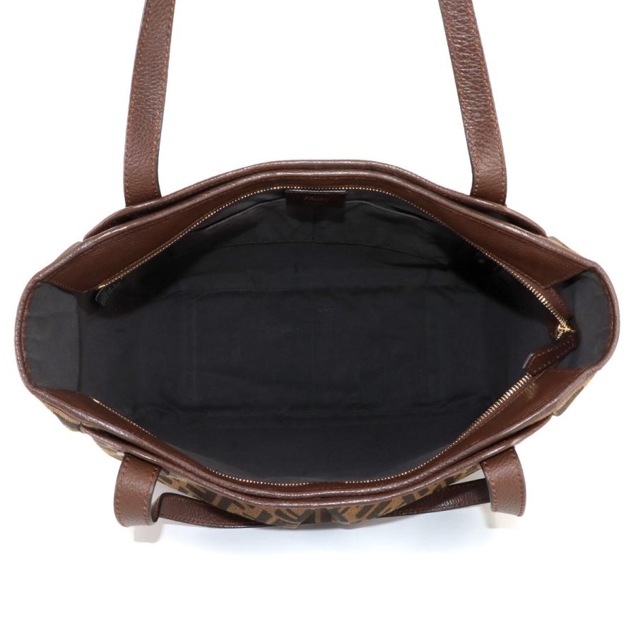 FENDI（フェンディ） ズッカ トート バッグ キャンバス レザー