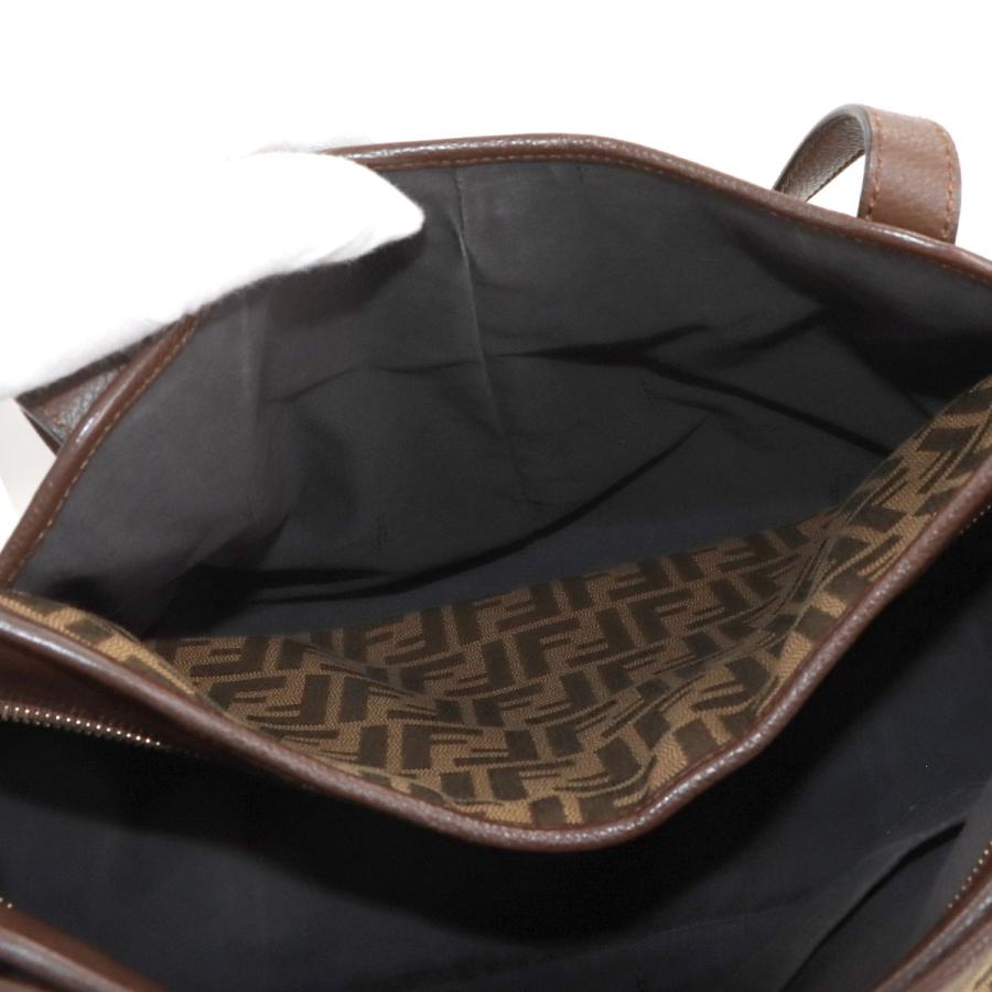 FENDI（フェンディ） ズッカ トート バッグ キャンバス レザー