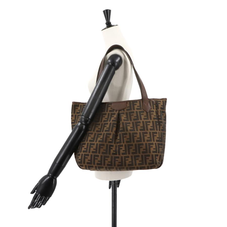 FENDI（フェンディ） ズッカ トート バッグ キャンバス レザー