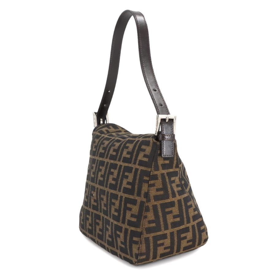 新品同様 フェンディ FENDI ズッカ マンマバゲット ショルダー バッグ キャンバス レザー ブラウン 26426 Mamma Baguette 90308468_3