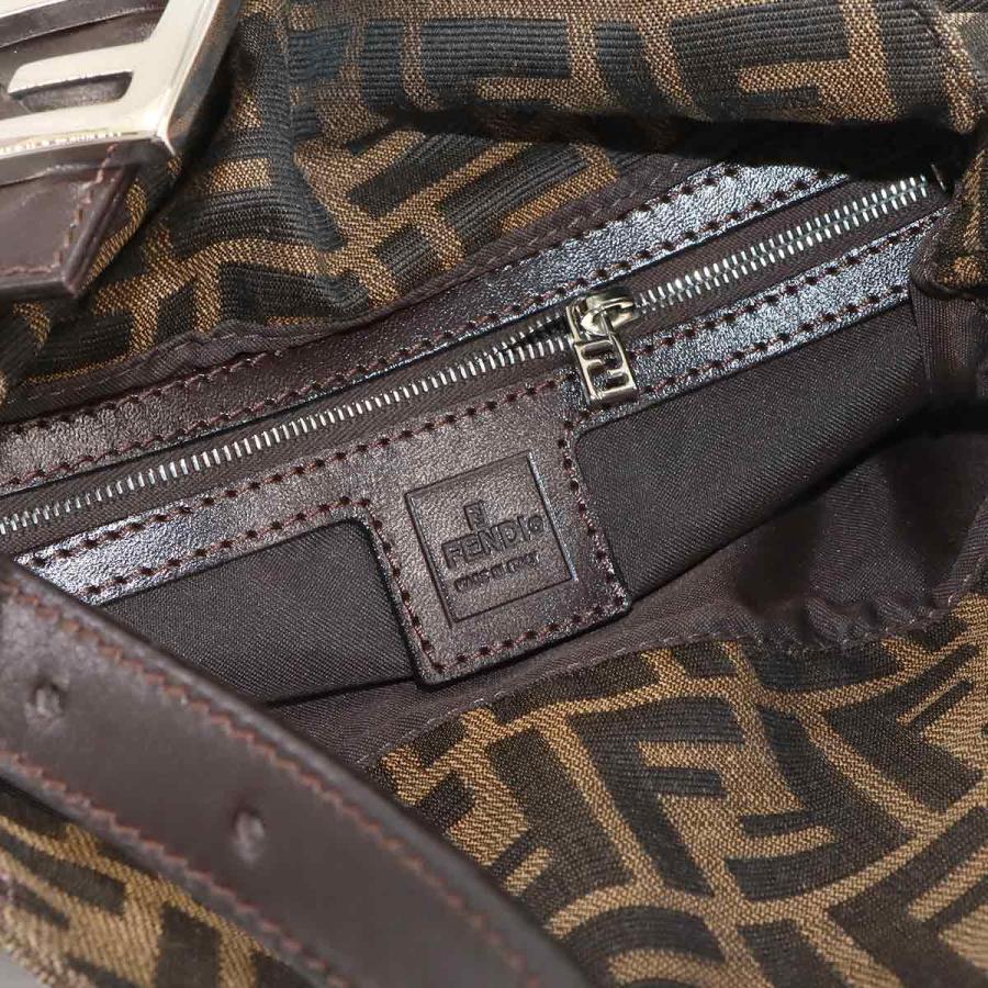 新品同様 フェンディ FENDI ズッカ マンマバゲット ショルダー バッグ キャンバス レザー ブラウン 26426 Mamma Baguette 90308468_7