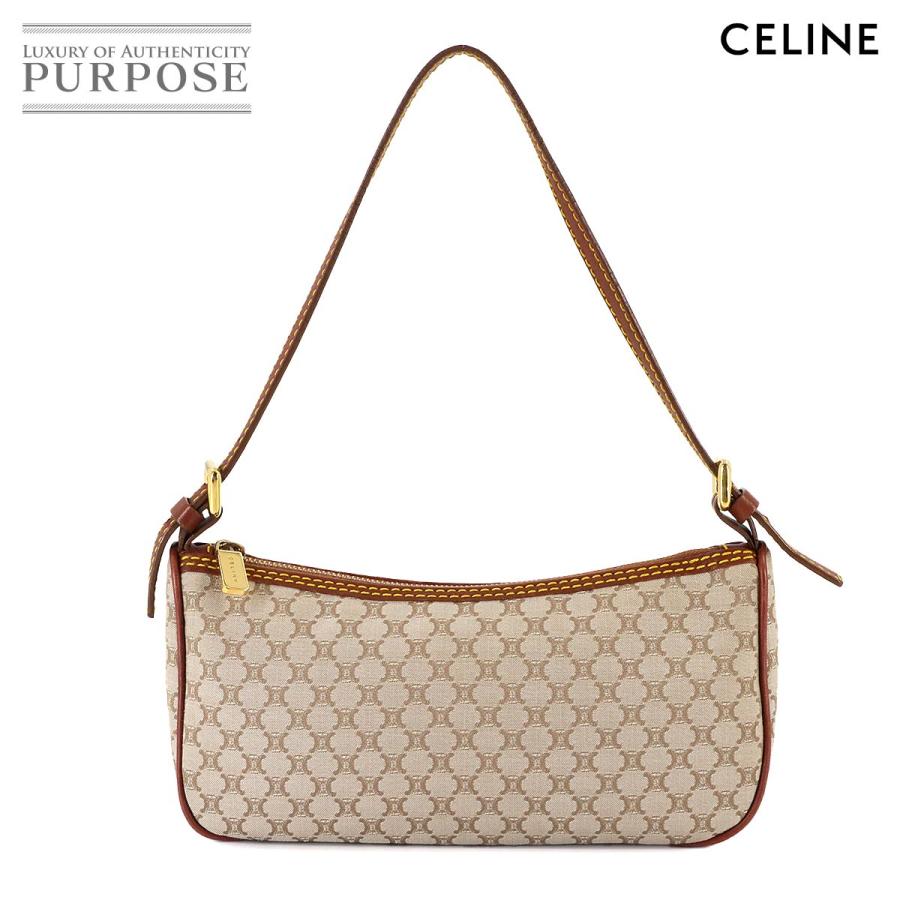CELINE（セリーヌ） マカダム ハンド バッグ キャンバス レザー  