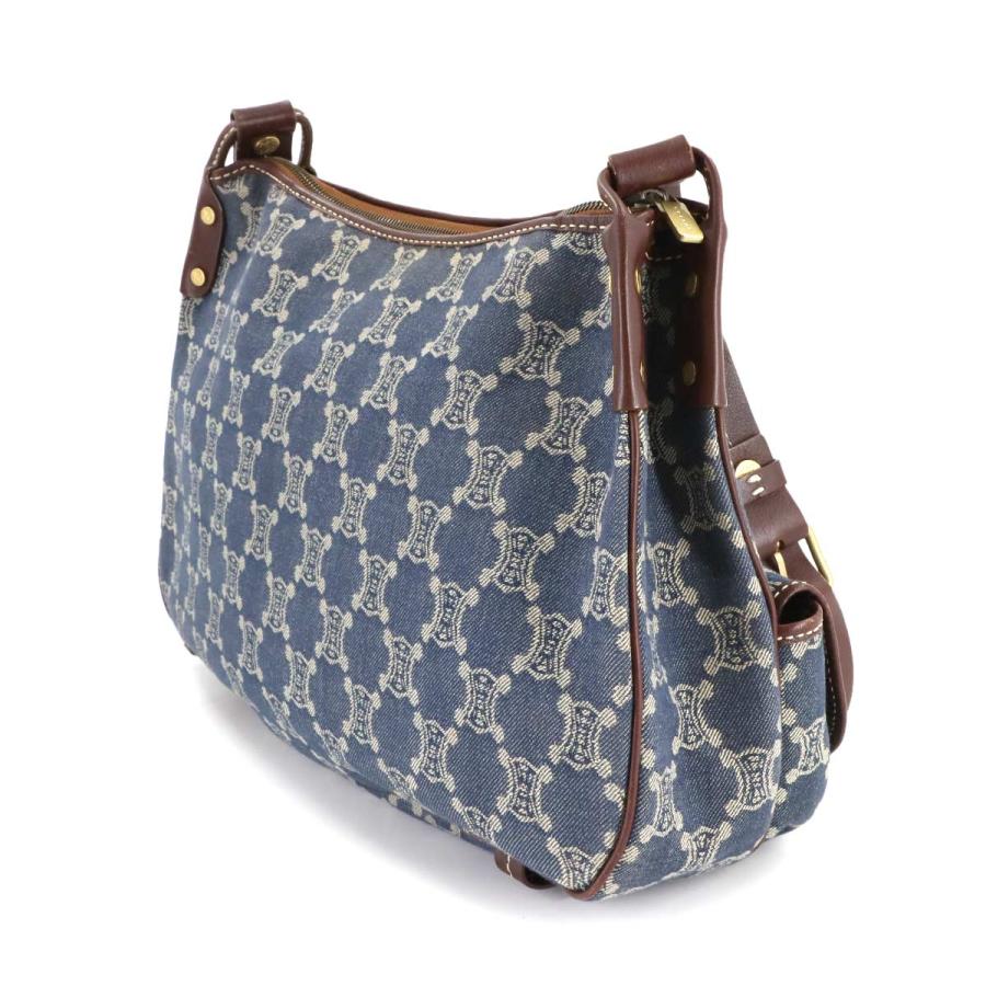 【状態良好】金土日特別価格❗❗CELINE マカダム ショルダーバッグ CELINE（セリーヌ） 新品同様 マカダム ショルダー バッグ デニム