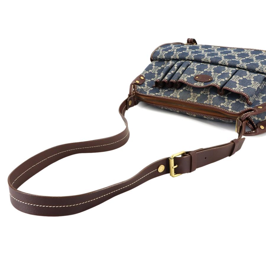 【状態良好】金土日特別価格❗❗CELINE マカダム ショルダーバッグ CELINE（セリーヌ） 新品同様 マカダム ショルダー バッグ デニム