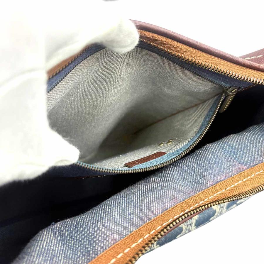 CELINE（セリーヌ） 新品同様 マカダム ショルダー バッグ デニム