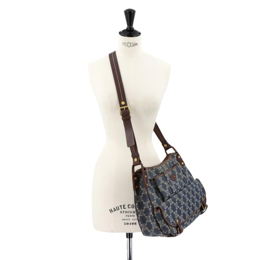 【状態良好】金土日特別価格❗❗CELINE マカダム ショルダーバッグ CELINE（セリーヌ） 新品同様 マカダム ショルダー バッグ デニム