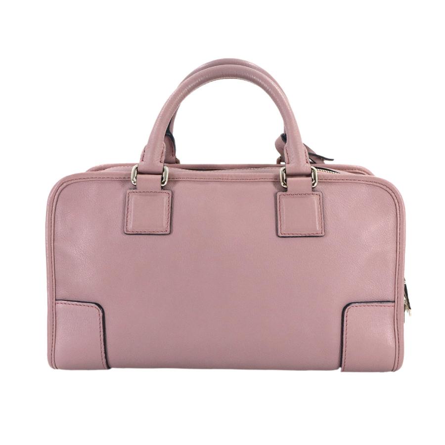 LOEWE（ロエベ） アマソナ 28 ハンド バッグ レザー ピンク シルバー