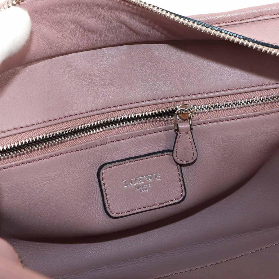 LOEWE（ロエベ） アマソナ 28 ハンド バッグ レザー ピンク シルバー
