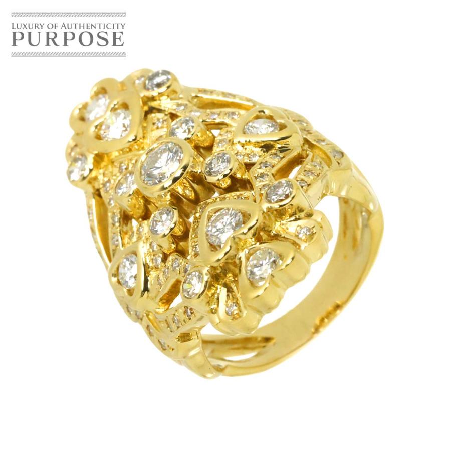 リング 12号 ダイヤ 1.61ct K18 YG イエローゴールド 750 指輪 Diamond 