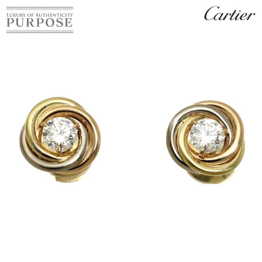 Cartier（カルティエ） トリニティダイヤ ピアス K18 YG PG WG 750 