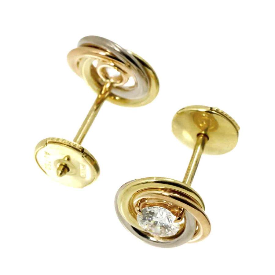Cartier（カルティエ） トリニティダイヤ ピアス K18 YG PG WG 750 