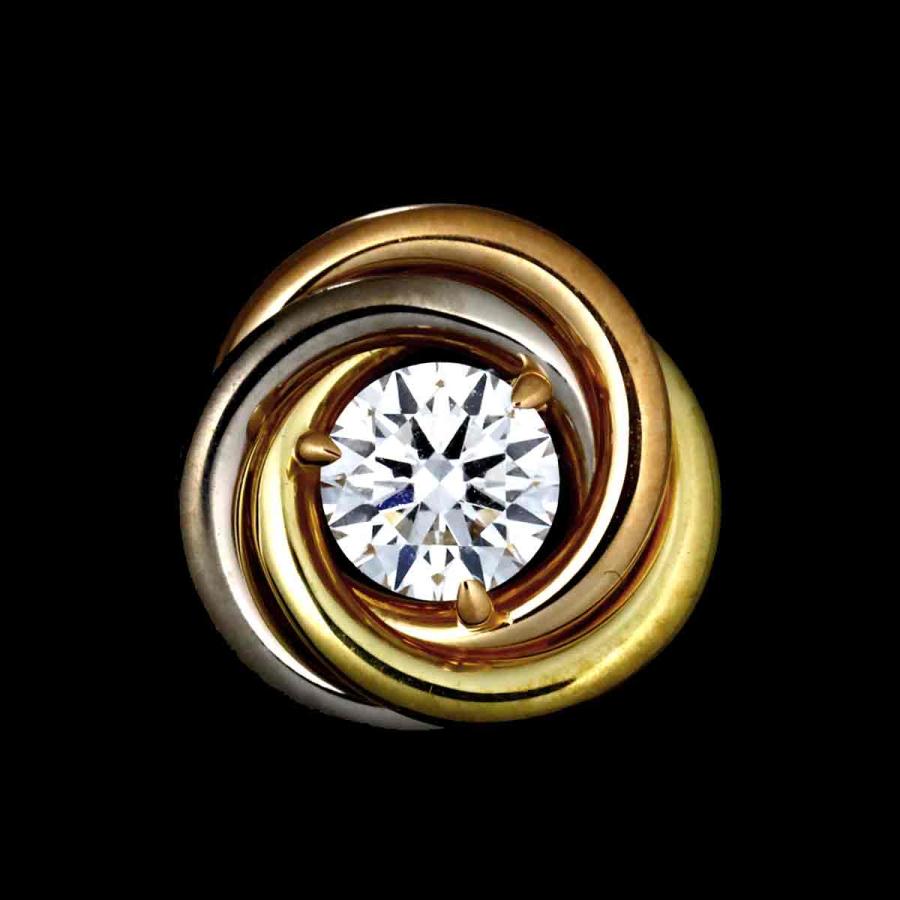 Cartier（カルティエ） トリニティダイヤ ピアス K18 YG PG WG 750 