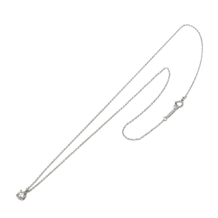 ティファニー TIFFANY&CO. ソリティア ダイヤ 0.30ct H/VS2/3EX ネックレス 40cm Pt プラチナ Necklace【鑑定書付き】 90309402