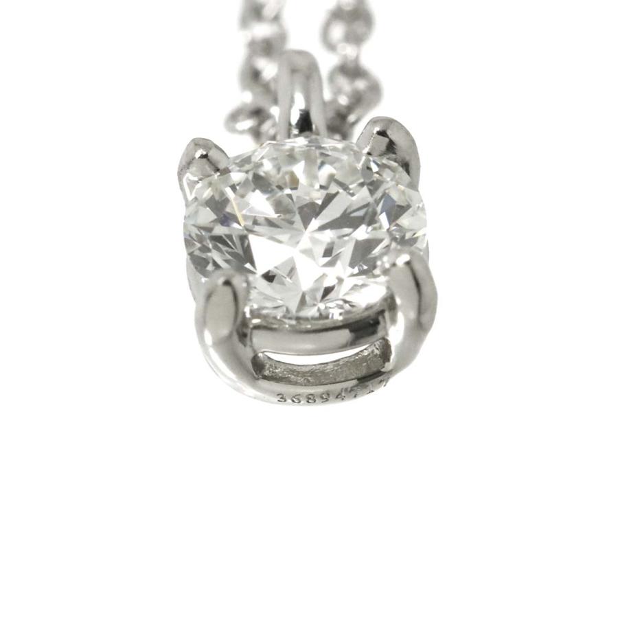 ティファニー TIFFANY&CO. ソリティア ダイヤ 0.30ct H/VS2/3EX ネックレス 40cm Pt プラチナ Necklace【鑑定書付き】 90309402