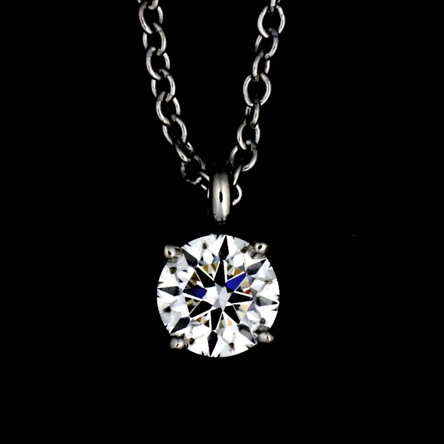 ティファニー TIFFANY&CO. ソリティア ダイヤ 0.30ct H/VS2/3EX ネックレス 40cm Pt プラチナ Necklace【鑑定書付き】 90309402