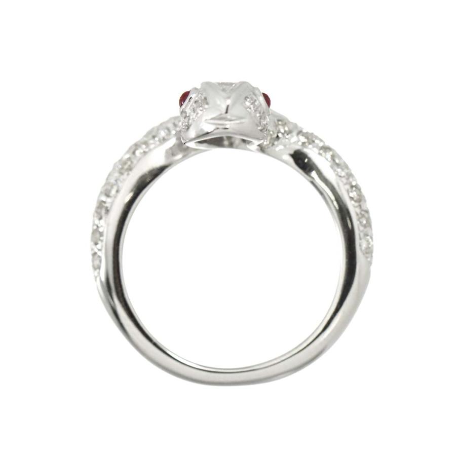 リング 11号 ルビー 0.06ct ダイヤ 1.08ct K18 WG ホワイトゴールド 