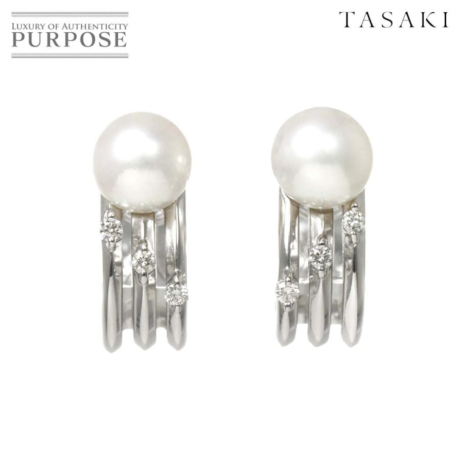 TASAKI（タサキ） アコヤ真珠 6.1mm ダイヤ 0.03ct/0.03ct イヤリング 