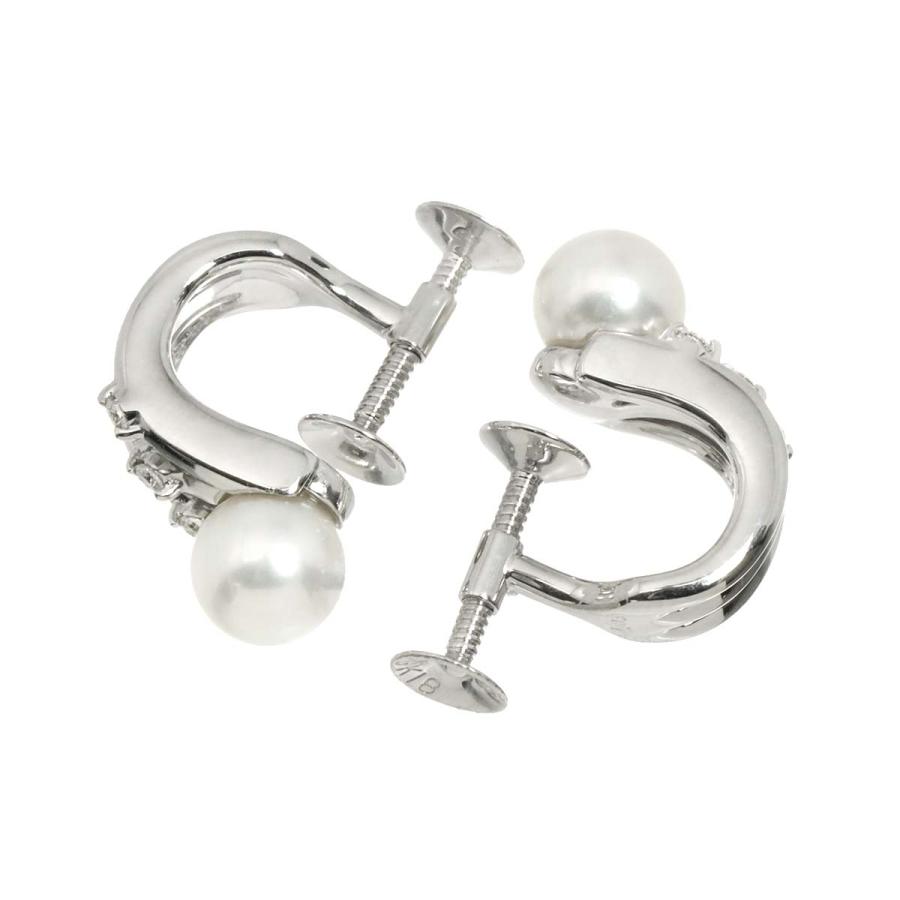 TASAKI（タサキ） アコヤ真珠 6.1mm ダイヤ 0.03ct/0.03ct イヤリング 