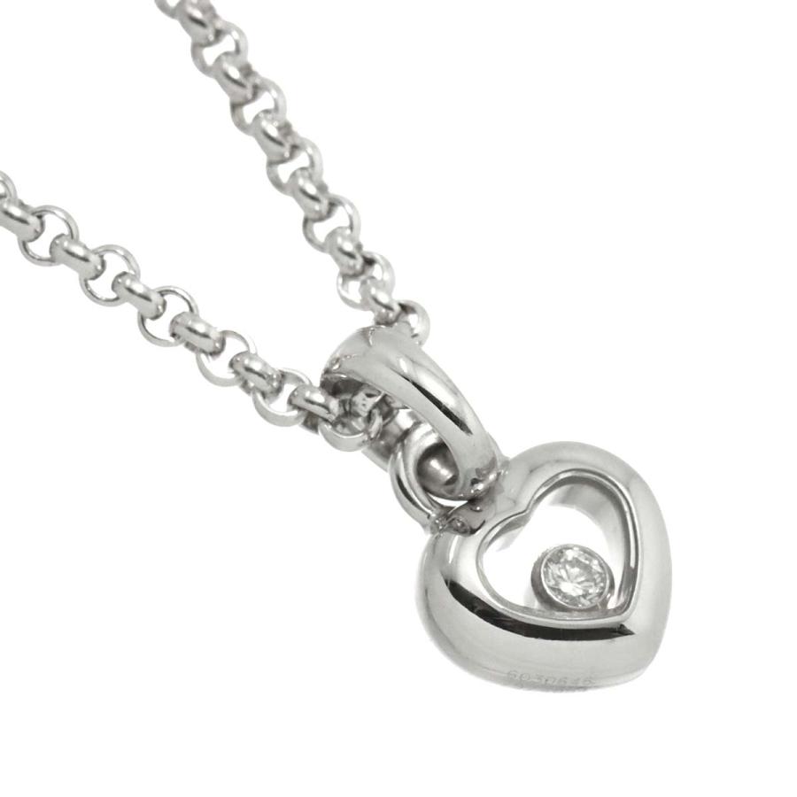 Chopard（ショパール） ハッピーダイヤ ハート ネックレス 42cm K18 WG