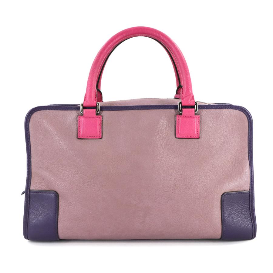 LOEWE（ロエベ） アマソナ 36 ハンド バッグ レザー ピンク パープル