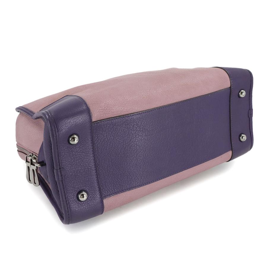 LOEWE（ロエベ） アマソナ 36 ハンド バッグ レザー ピンク パープル