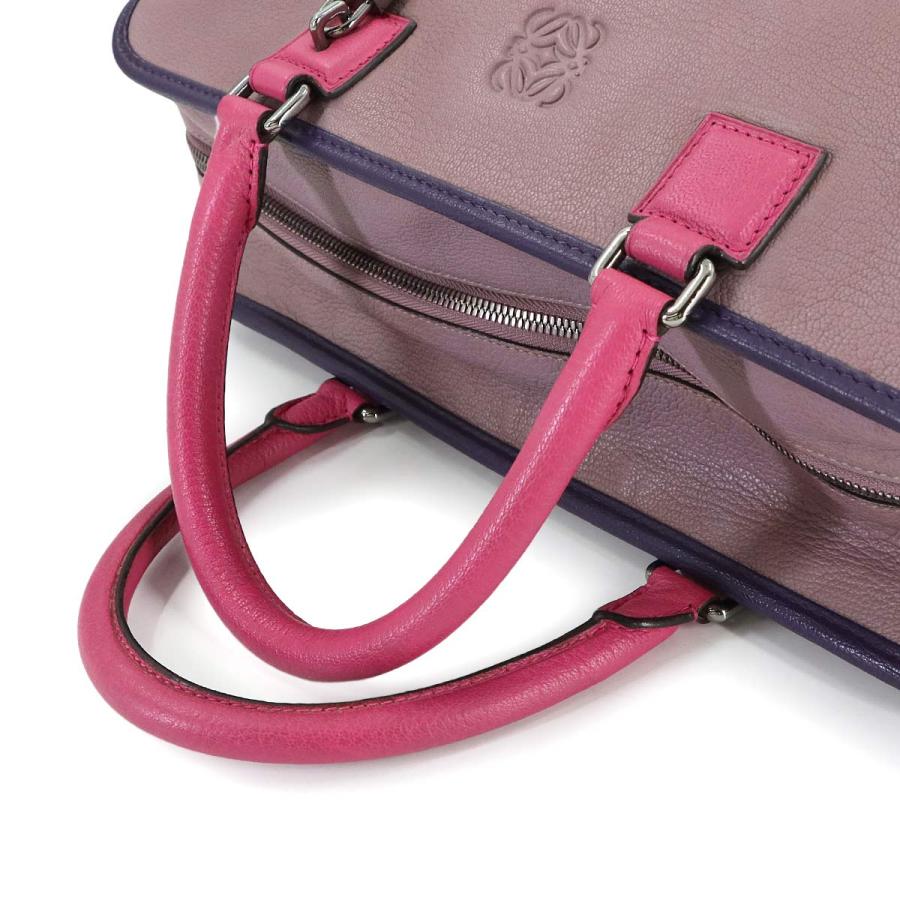LOEWE ハンドバッグ アマソナ レザー ピンク LOEWE（ロエベ） アマソナ 36 ハンド バッグ レザー ピンク パープル