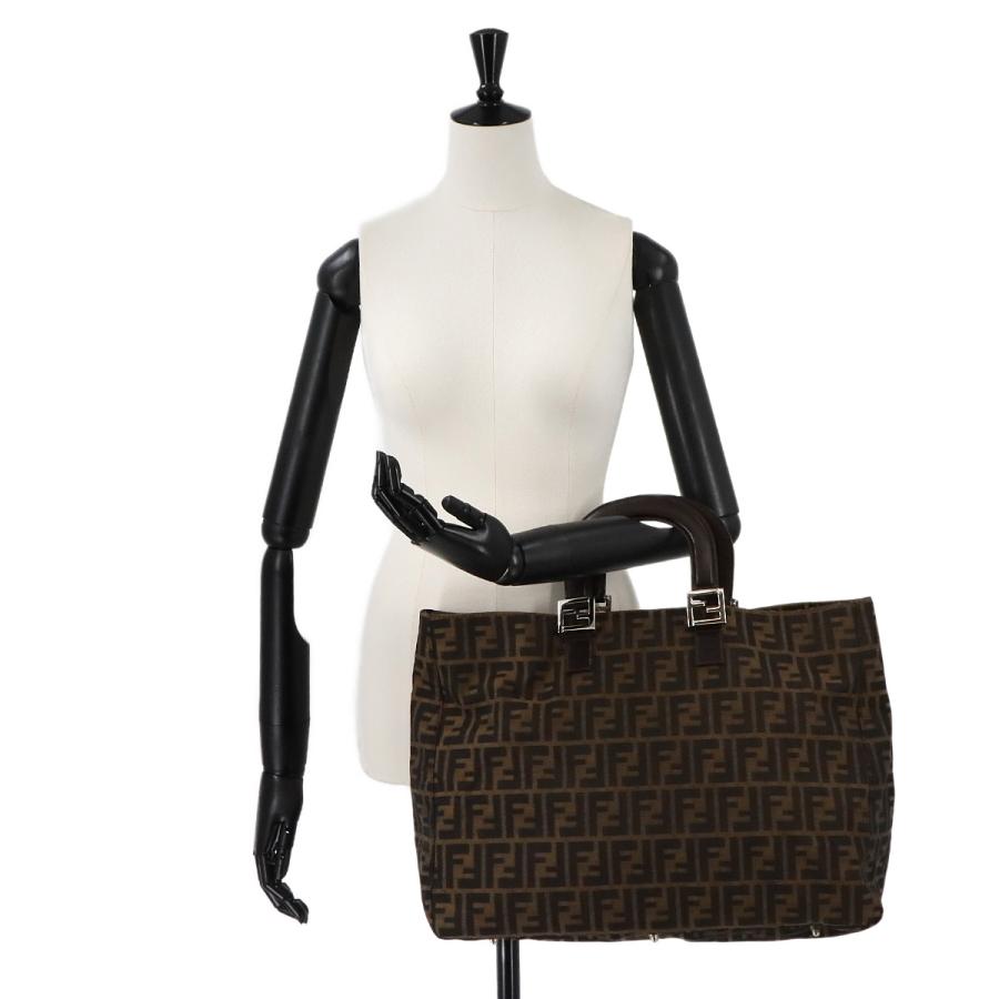 FENDI（フェンディ） 新品同様 ズッカ ハンド バッグ キャンバス