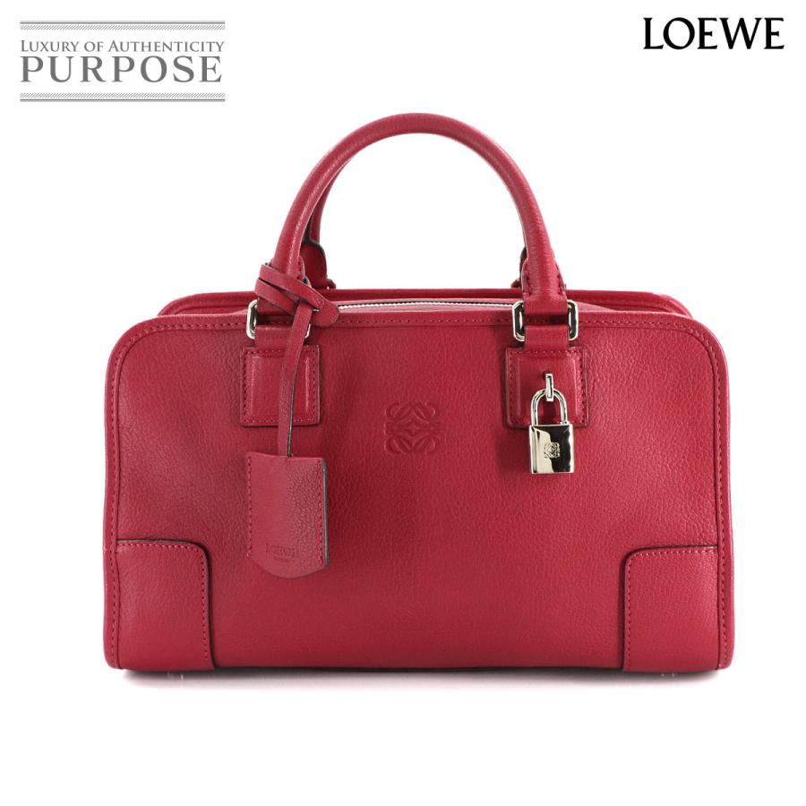 LOEWE（ロエベ） 美品 アマソナ 28 ハンド バッグ レザー レッド
