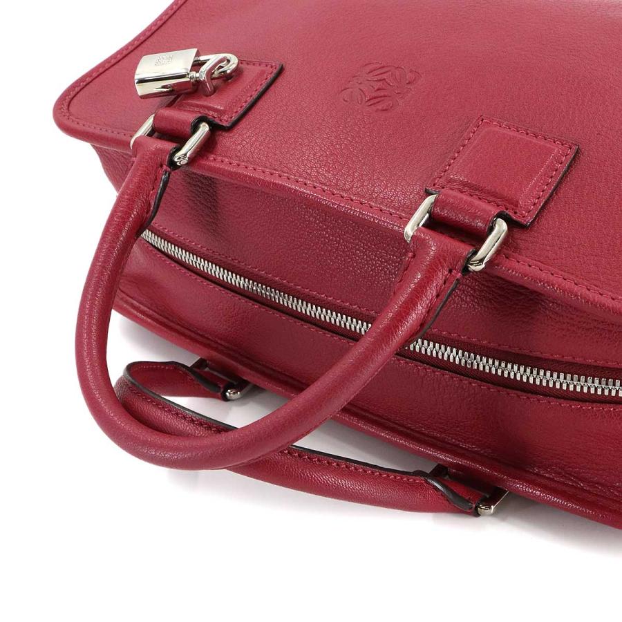 LOEWE（ロエベ） 美品 アマソナ 28 ハンド バッグ レザー レッド