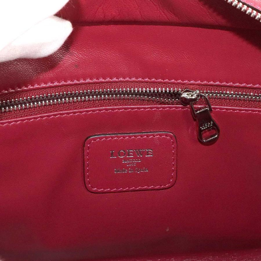 LOEWE（ロエベ） 美品 アマソナ 28 ハンド バッグ レザー レッド