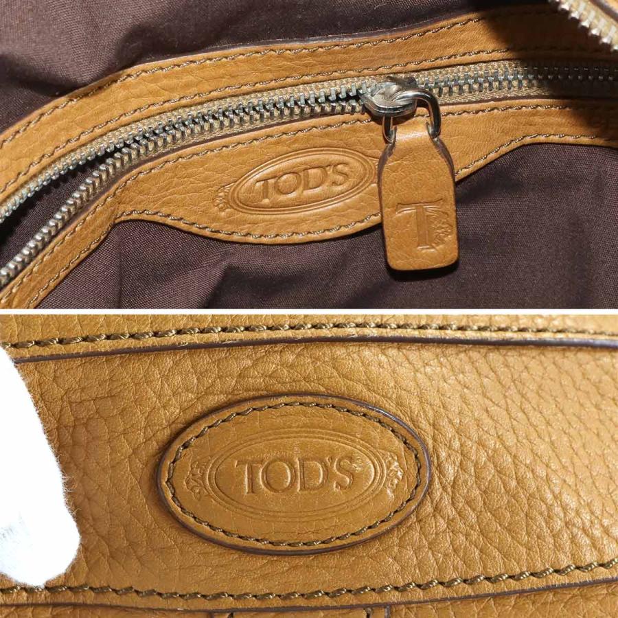 トッズ TOD'S ミキー ワンショルダー バッグ レザー ブラウン