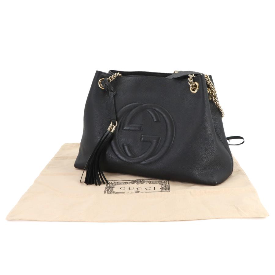 GUCCIグッチ ソーホーインターロッキングGトートバック GUCCI（グッチ） 新品同様 インターロッキングG ソーホー チェーン