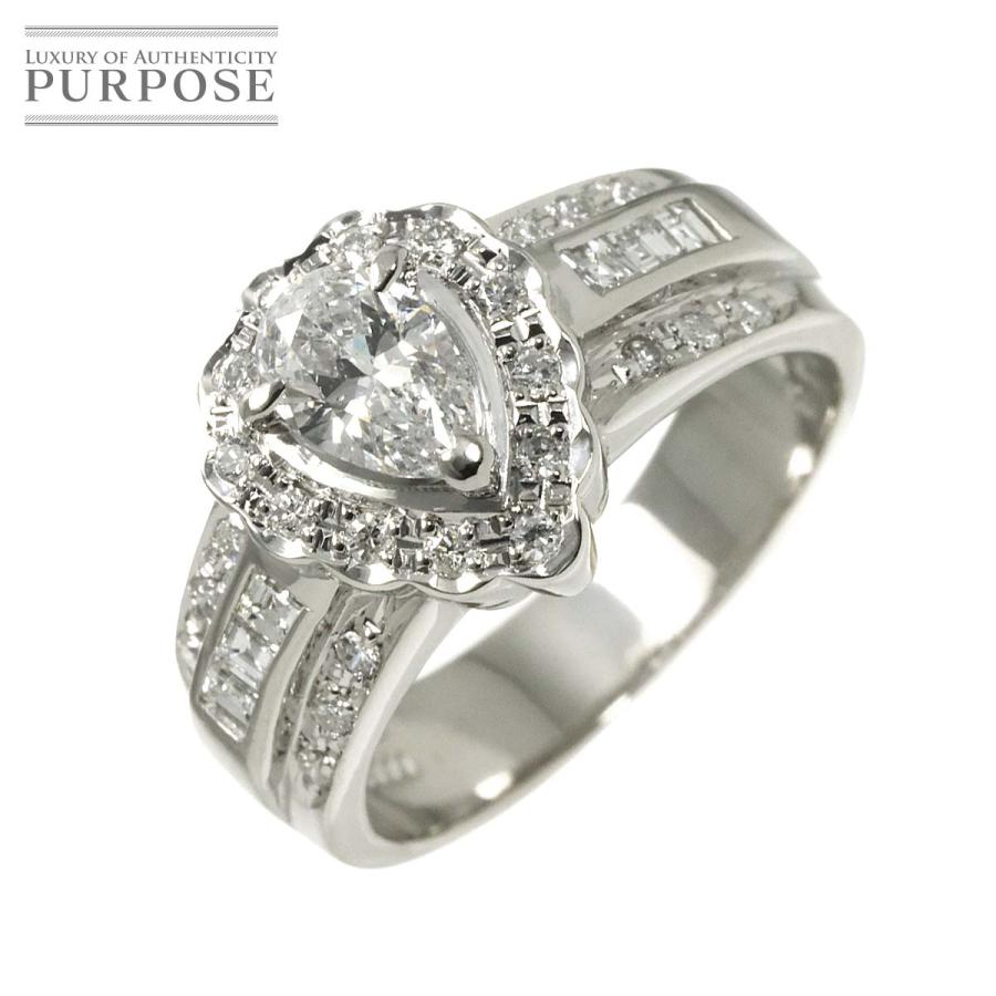 リング 8.5号 ダイヤ 0.33ct/0.43ct Pt プラチナ 指輪 Diamond Ring 