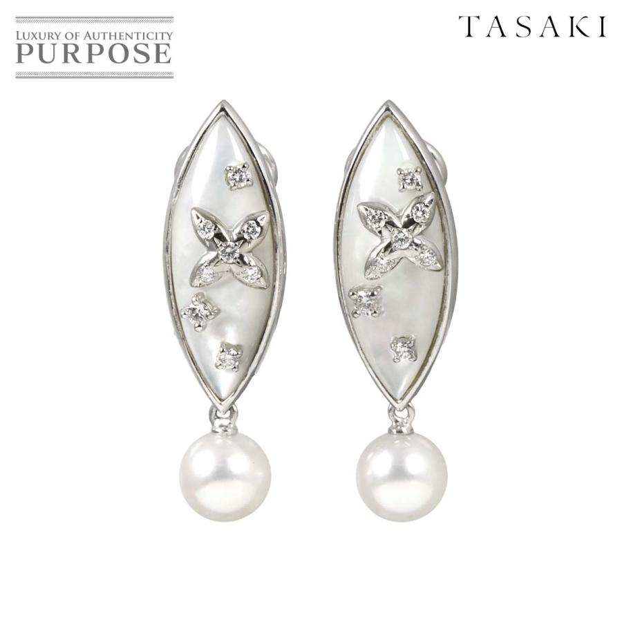 TASAKI（タサキ） アコヤ真珠 6.9mm シェル ダイヤ 0.09/0.09ct 