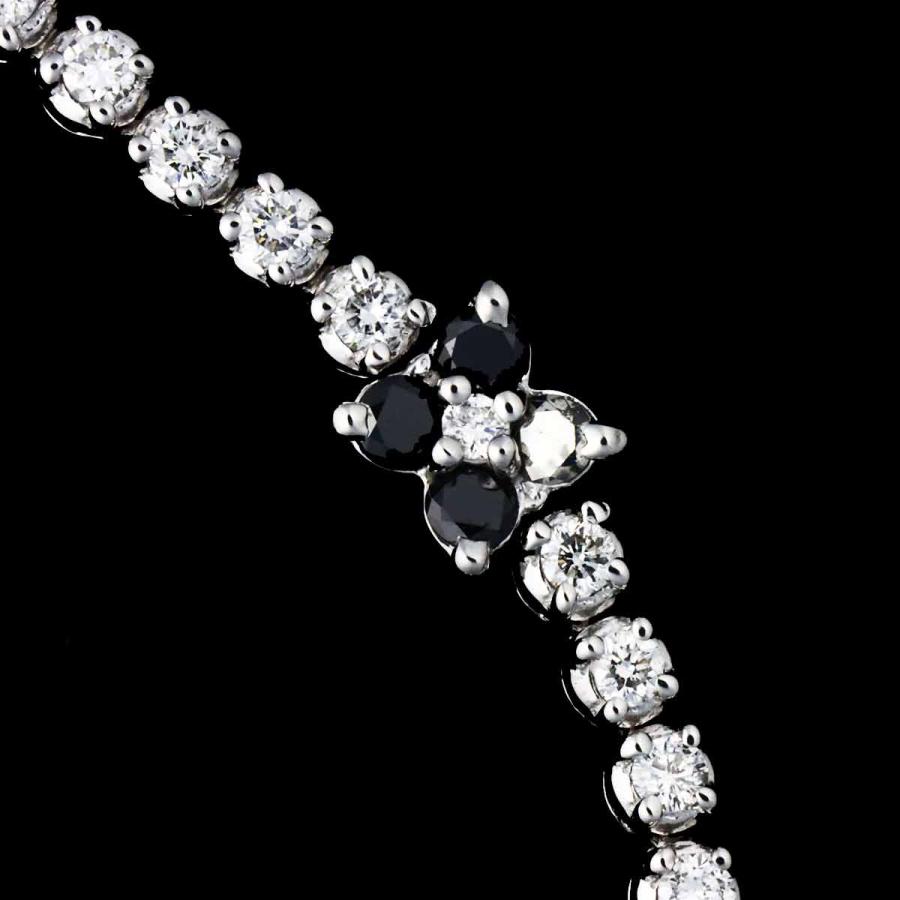 タイムセール✨希少石✨ブラックスター11.5㍉珠ブレスレット ダイヤ 0.84ct ブラックダイヤ 0.44ct ブレスレット 16.5cm K18 WG