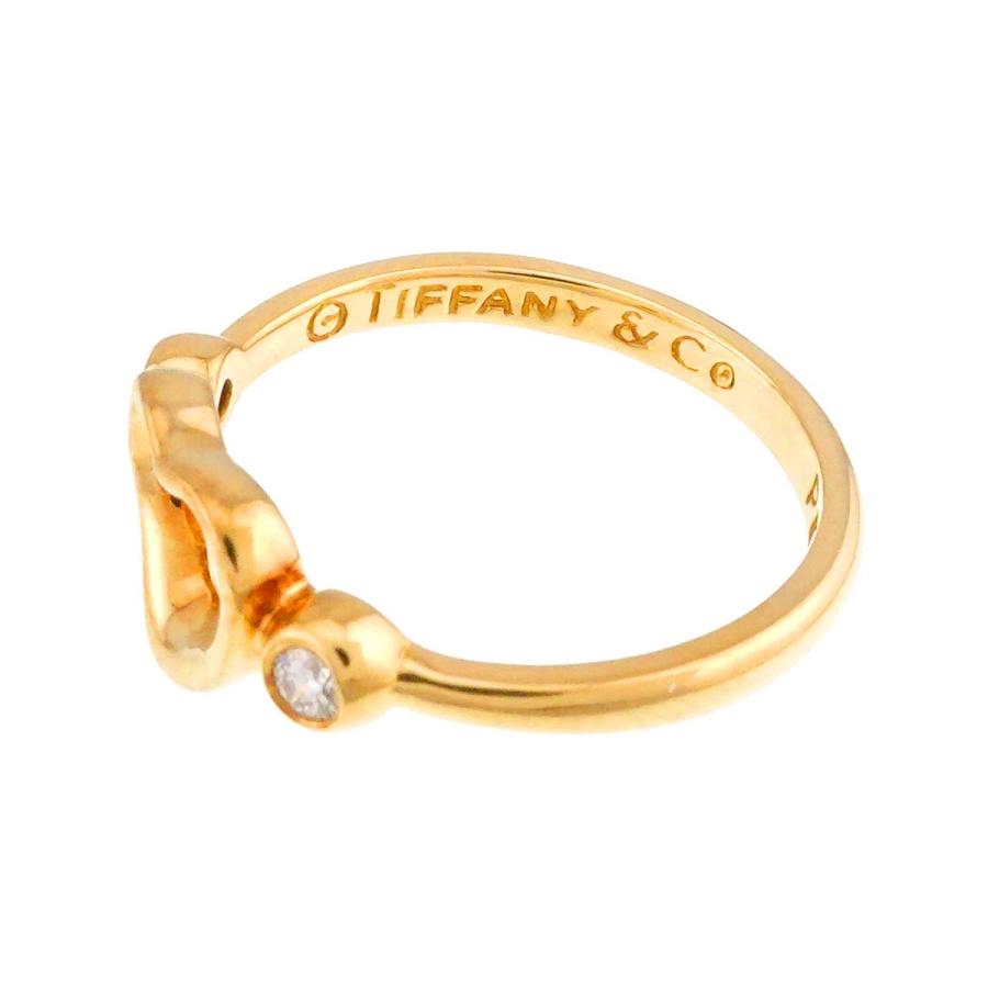 ティファニー TIFFANY&CO. オープンハート 8号 リング ダイヤ K18 YG 