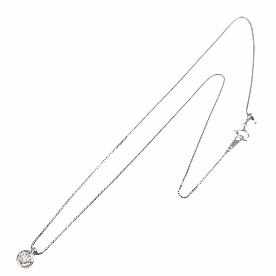 TASAKI（タサキ） ダイヤ 0.18ct ネックレス 45cm K18 WG ホワイト